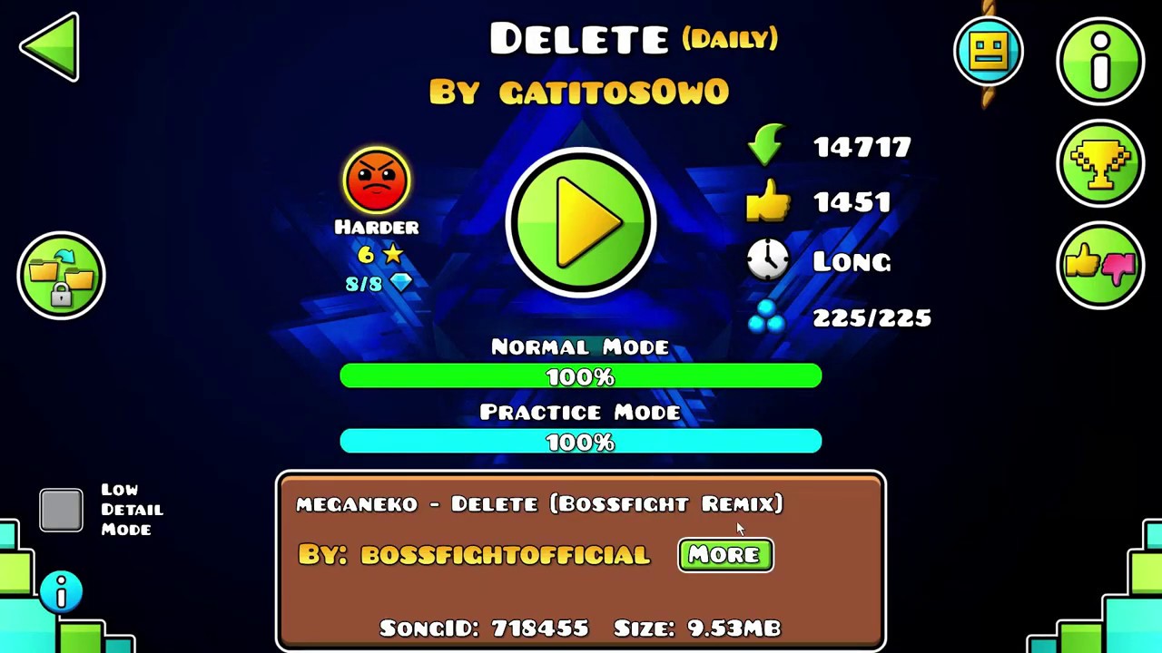 Delete 100% (Complete) Geometry Dash 2.1 - YouTube