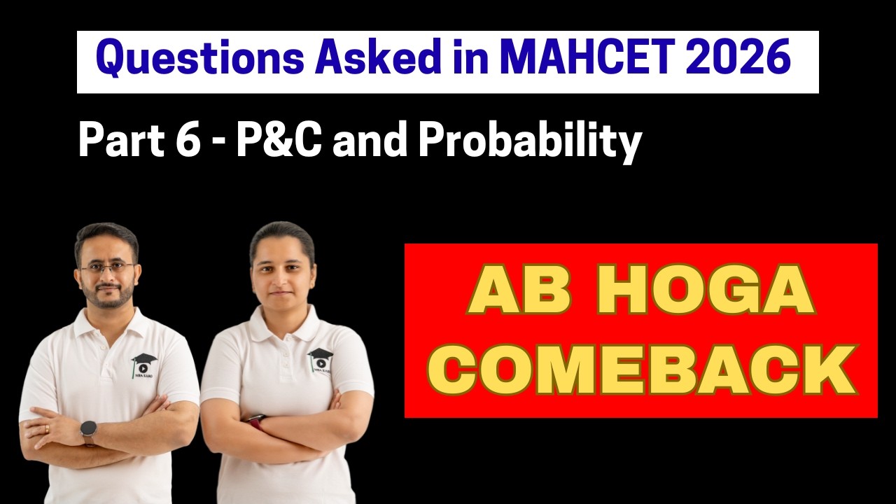 Questions Asked in MAHCET 2026 - Part 6 | Permutation and Combination ...