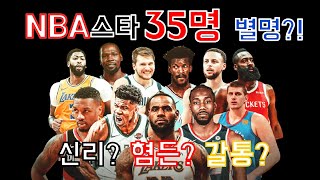 NBA선수들의 다양한 별명을 Araboza! 릅갈통, 신리, 혐든, 듀중계정, 개버럭, 릴등병, 돈스찌, 쿰갈통, 파울 게오르그, 파궁사, 그그컨 등등