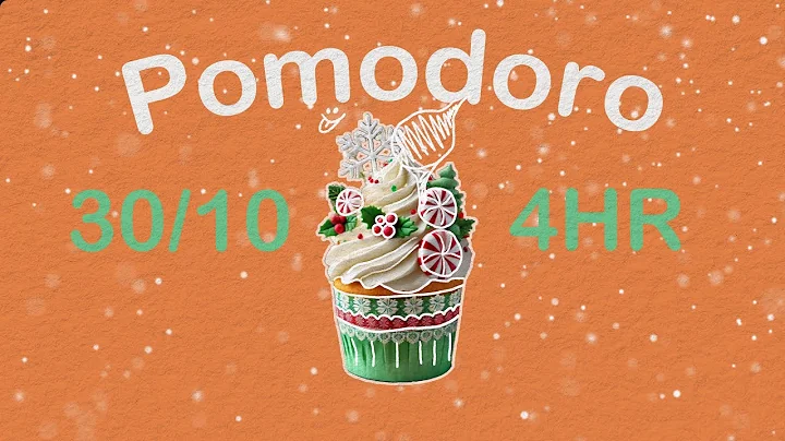 4HOUR 🎄Christmas Cupcakes🎄Deep Work Focus | 30/10 Pomodoro Timer | Minimalist Lofi for Productivity