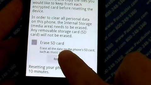 Motorola Droid X Erase Cell Phone Info - Delete Data - Master Clear Hard Reset