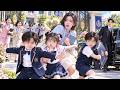 Pinagtakpan ng 3 cute kids ang babaeng tumatakas sa school, pero di niya alam future anak niya sila!