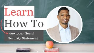 How to view your Social Security Statement online