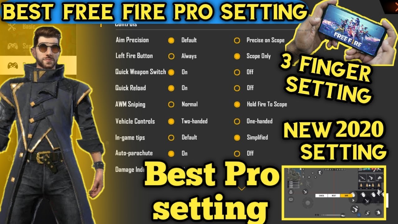 #Free Fire  best 2020 pro setting  Free Fire best pro ...