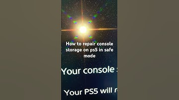 How to repair console storage on ps5 in safe mode