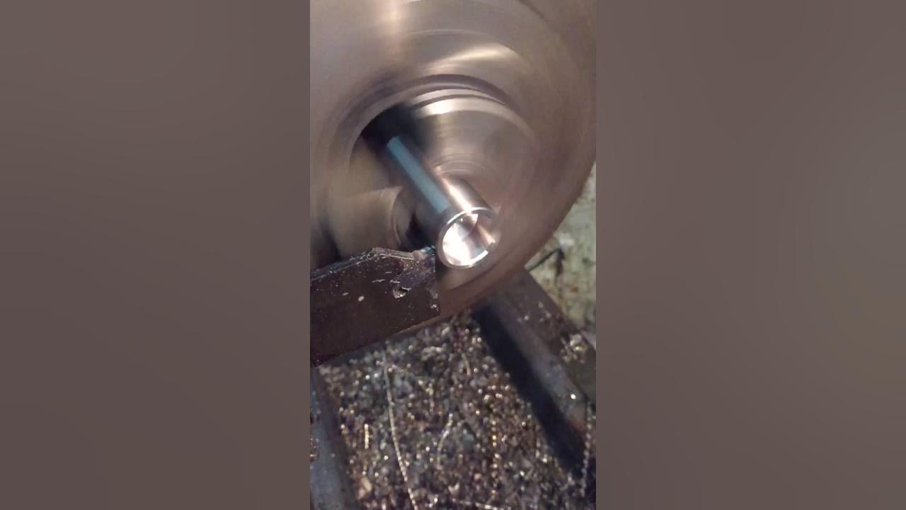 Slow motion machining parting off tungsten lathe YouTube