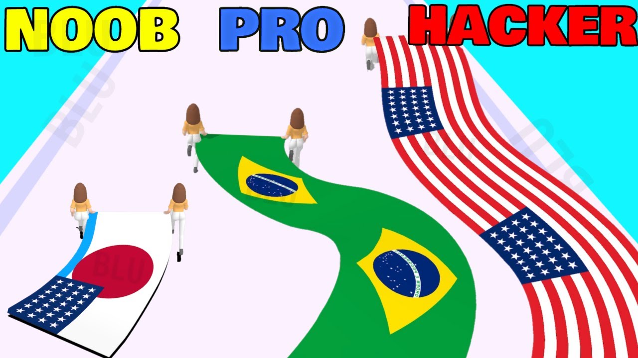 NOOB vs PRO vs HACKER in Flag Painters