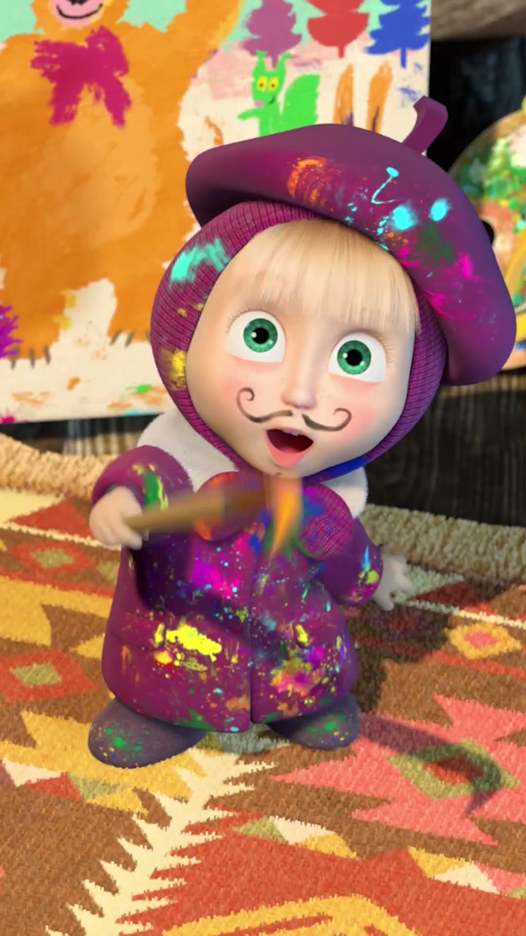 रंगों का त्यौहार! ?? #Shorts #माशाएंडदबेयर #mashabear #inhindi #चमत्कारिकचित्र #kids