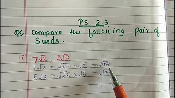Class 9 Maharashtra Board Algebra | How compare surds chapter 2 | Compare surds std 9th Ex. 2.3 Q5