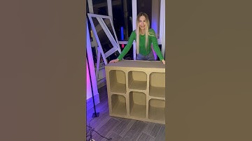 DIY cardboard shelf #shorts #diy #processvideo #homedecor #crafts #papermache #tutorial #furniture