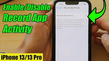iPhone 13/13 Pro: How to Enable/Disable Record App Activity