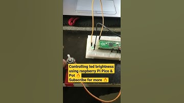 Led brightness control using raspberry Pi Pico & potentiometer #shorts #raspberrypipico