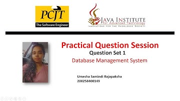 Database Management System - Question set 01