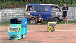 PERTAMA KALI BALAPAN DRAG MINIATUR RC TRUK‼️ MESIN RC SI INOE SPEK GHOIB EDYANN