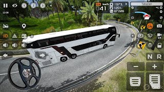 Dangerous Curve Driving on Bali Hills! 😱 | Bus Simulator Indonesia" screenshot 4