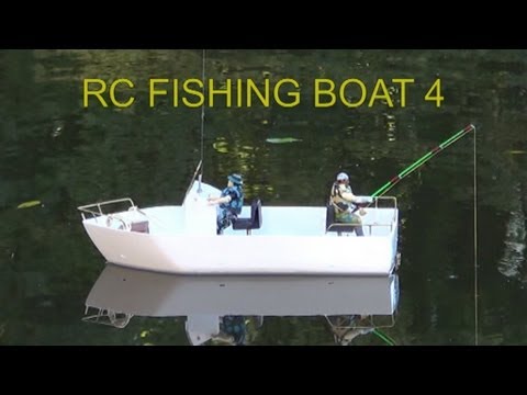 rc fishing boat 4 first test - youtube
