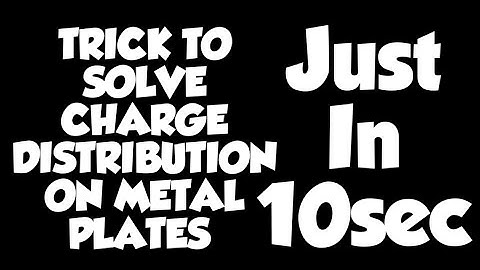 Trick to solve Distribution of charges on metal plates