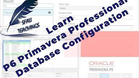 P6 Professional Database Configuration