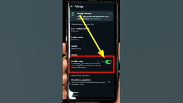 How To Enable/Disable Read Receipts On Whatsapp / Read Receipts WhatsApp #shorts