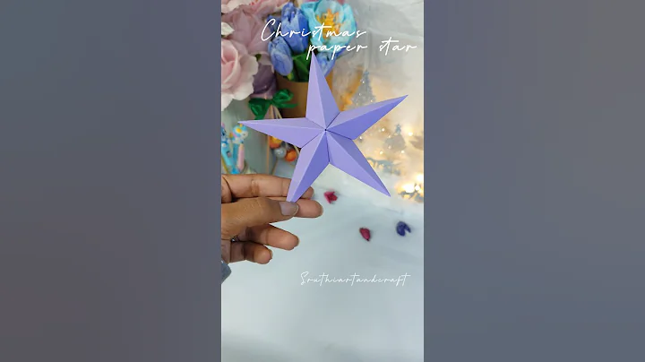 Christmas star |3D Paper star| Christmas paper star #art #diy #christmas #shorts