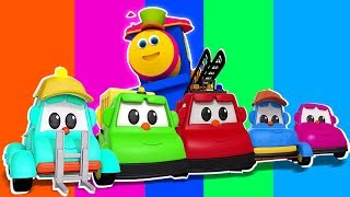 การเรียนรู้สีด้วยยานพาหนะบนถนน | บ๊อบรถไฟ | Learn Colors With Vehicles | Bob Train | Colors Video