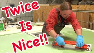 Fairing The Fiberglass Deck Repair Bertram Moppie 25