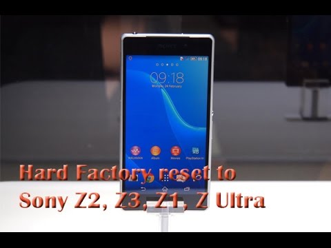 Hard Factory reset to Sony Z2, Z3, Z1, Z Ultra - YouTube