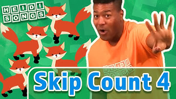 Skip Count 4 | Multiplication Songs for Kids | Music for Math | Homeschool Learning Song