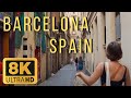 Barcelona, Spain 🇪🇸   | 8K Walking Tour  (▶63min)