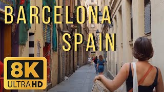 Barcelona, Spain 🇪🇸   | 8K Walking Tour  (▶63min)