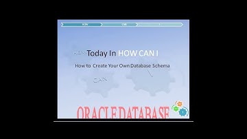 Schema Creation   OracleDB