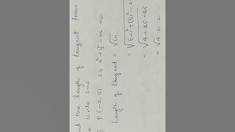 problems on length of tangent from a point wrt the circle by kp sir