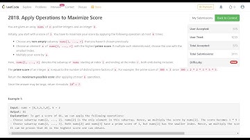 2818. Apply Operations to Maximize Score | LeetCode Weekly Contest 358