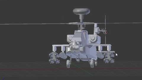 AH-64 Apache modeled in blender