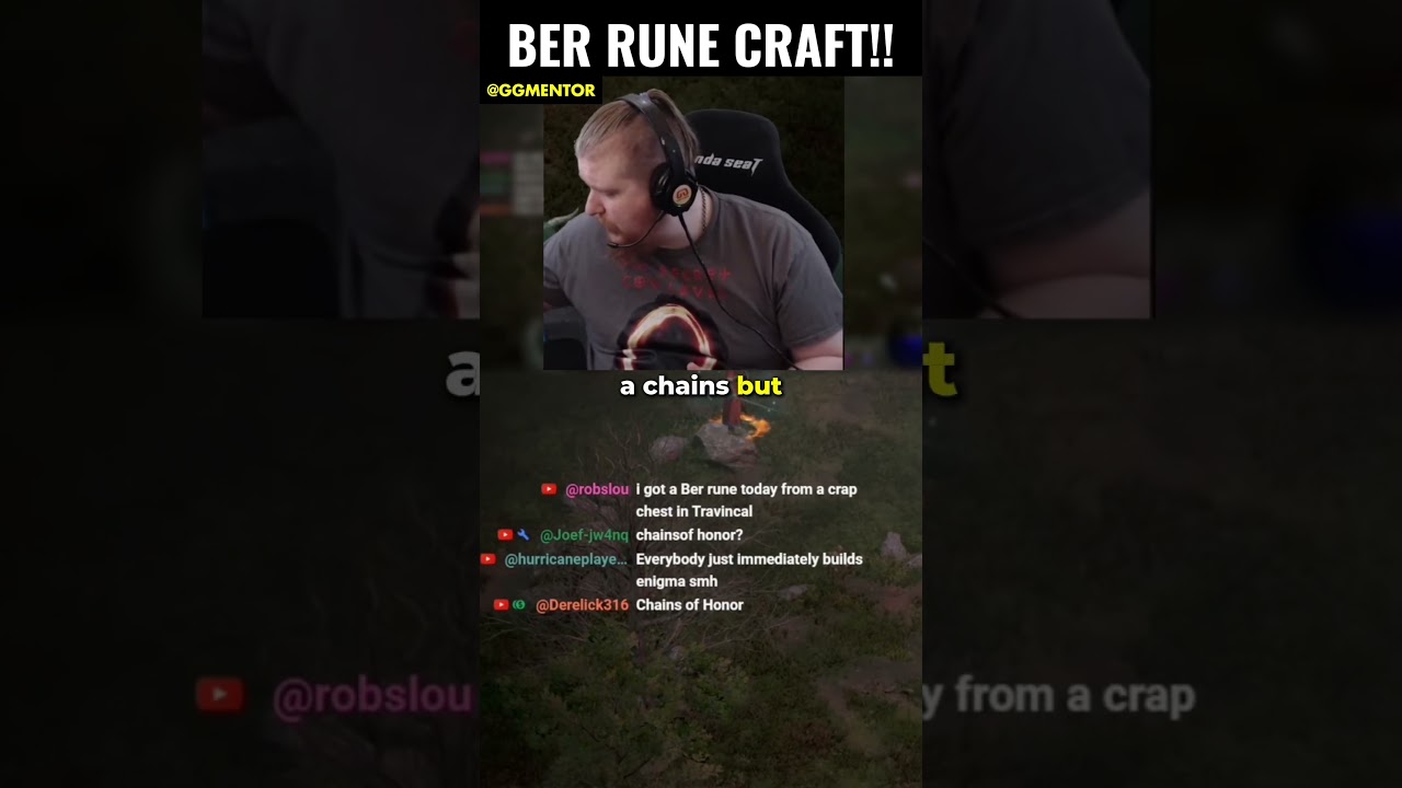 D2R RotW - Ber Rune Find! (Chains Of Honor Craft!)