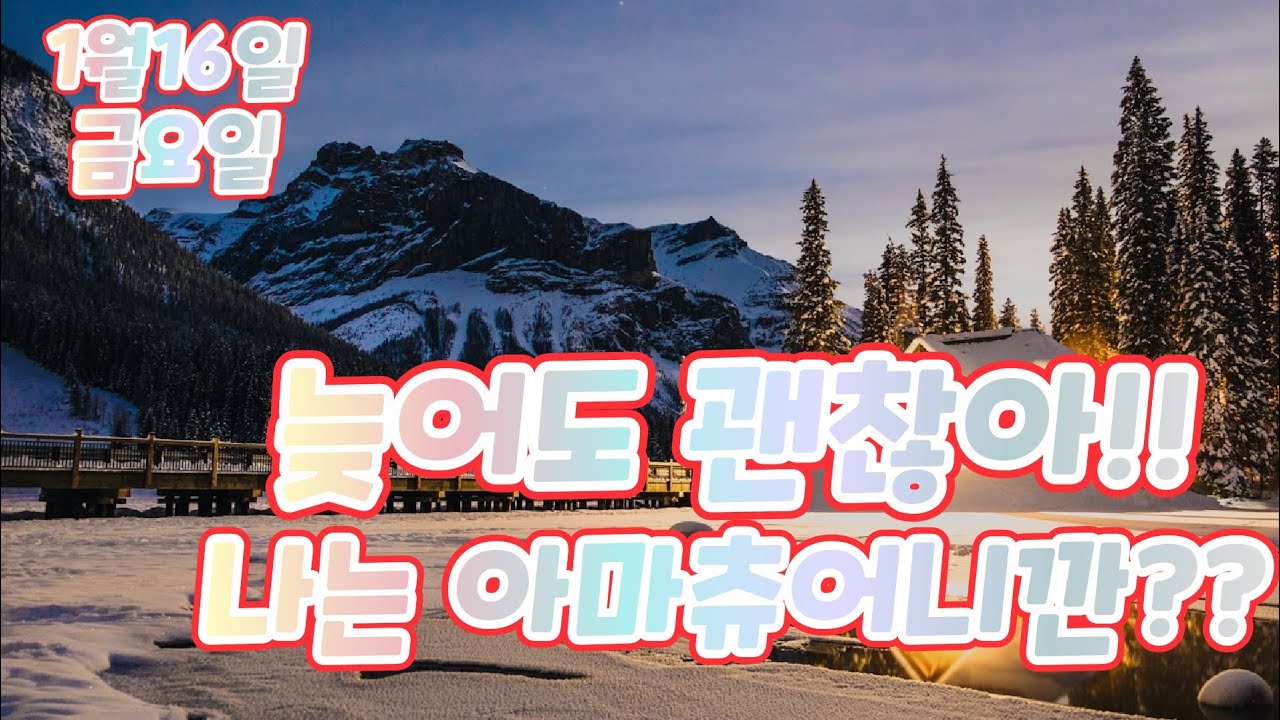 1월16일 늦어도 괜찮아!!나는 아마츄어니깐??