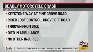 Motorcyclist killed in Perry County crash