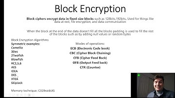 PGP, Stream, Block Encryption