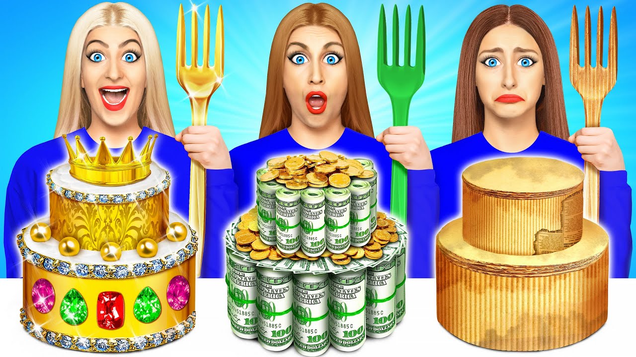 富有vs 破产vs 超级富豪食物挑戰 Multi DO Challenge