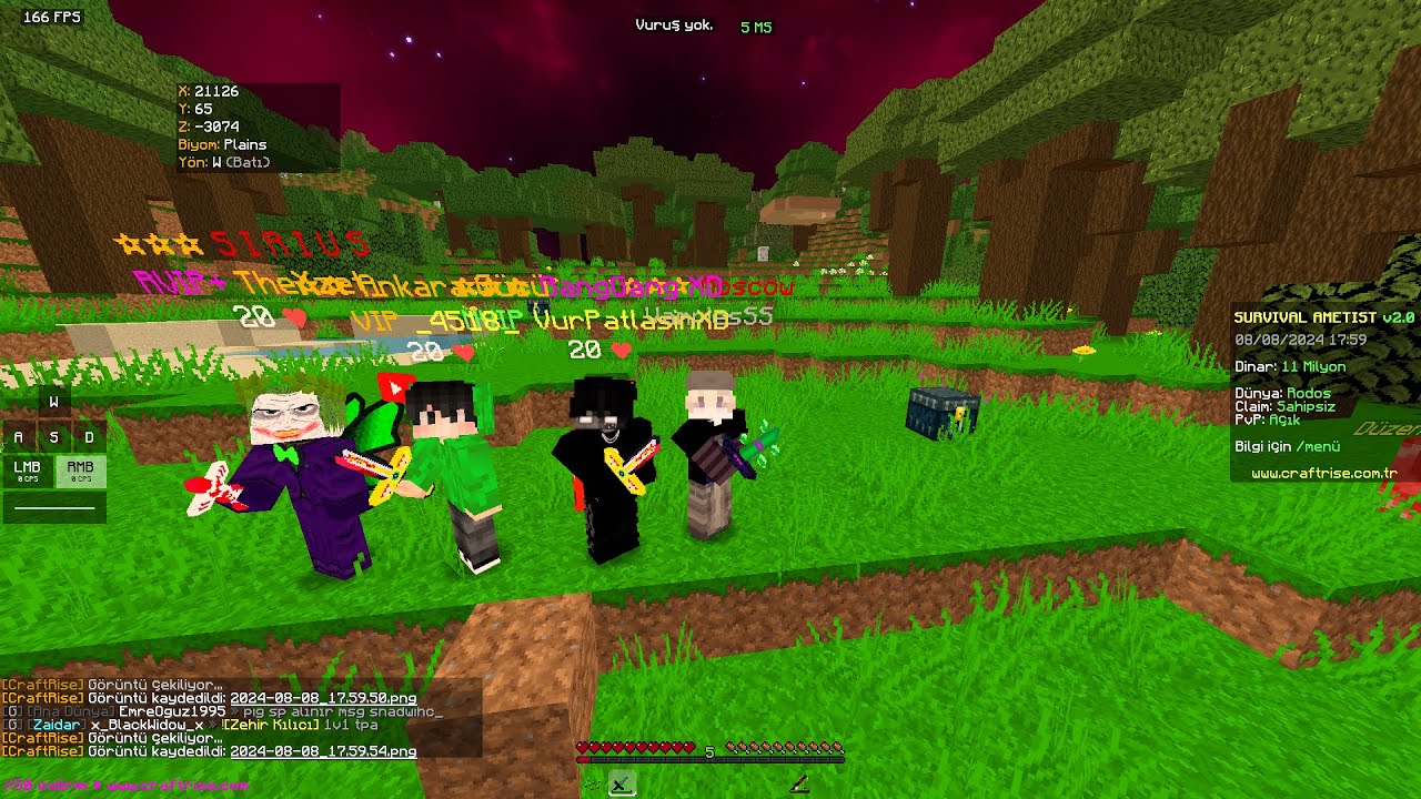 20X KRAL 1X ZEHİR Ametist COMEBACK PvP