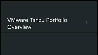 VMware Tanzu Portfolio Introduction