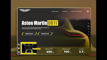 Free Coreldraw Tutorial | How to Designing Aston Martine Car UI Landing Page  - GFXDesigner