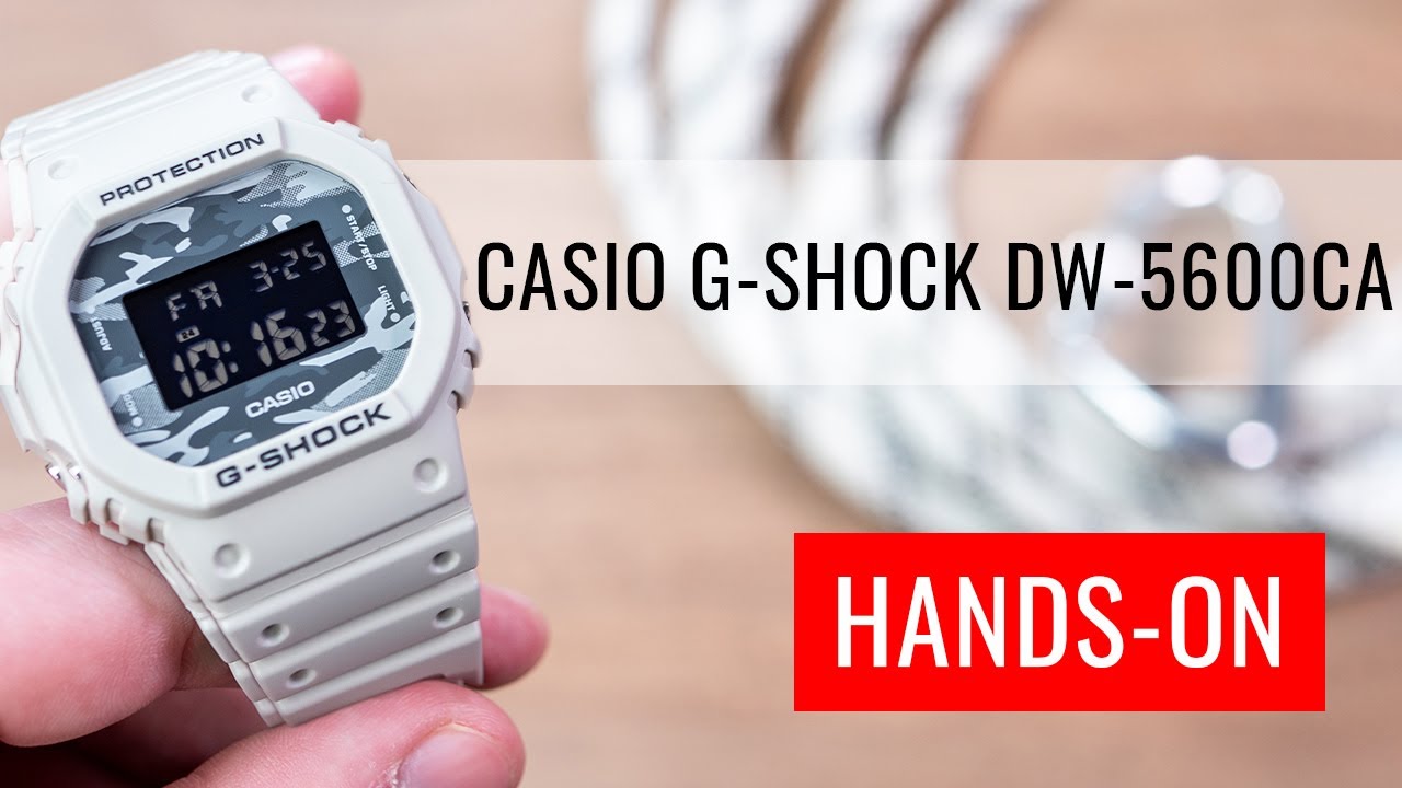 HANDS-ON: Casio G-Shock Original DW-5600CA-8ER Utility Camo Series - YouTube