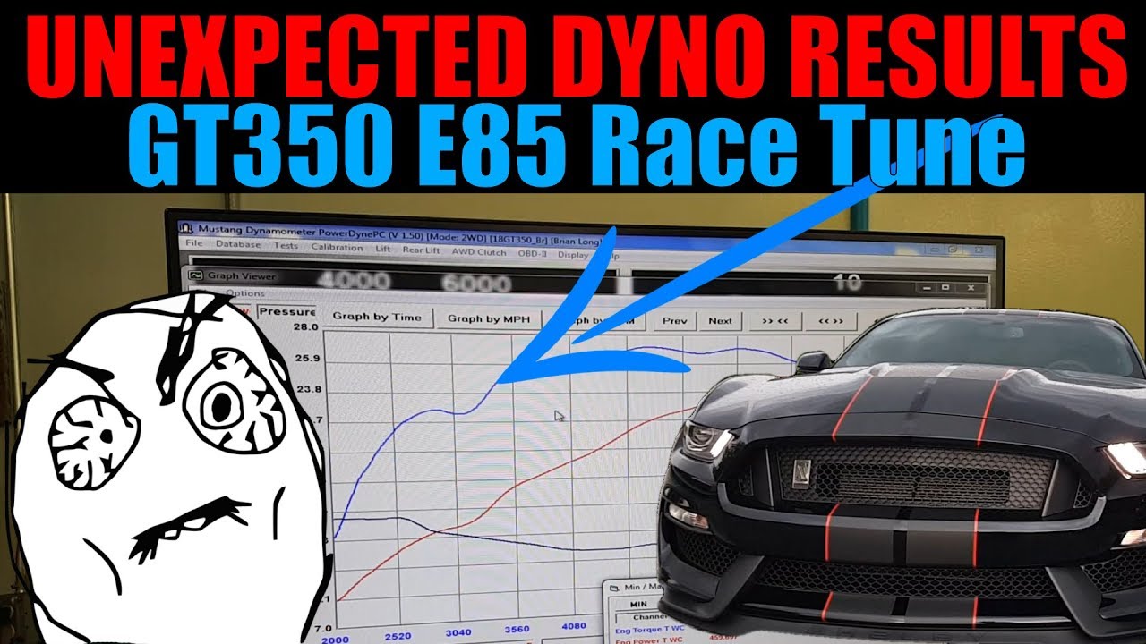 GT350 Unexpected Dyno Results (with Lund E85 Race Tune)
