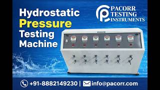 Hydrostatic Pressure Testing Machine | Pipe Strength & Leak Test Demo | Pacorr