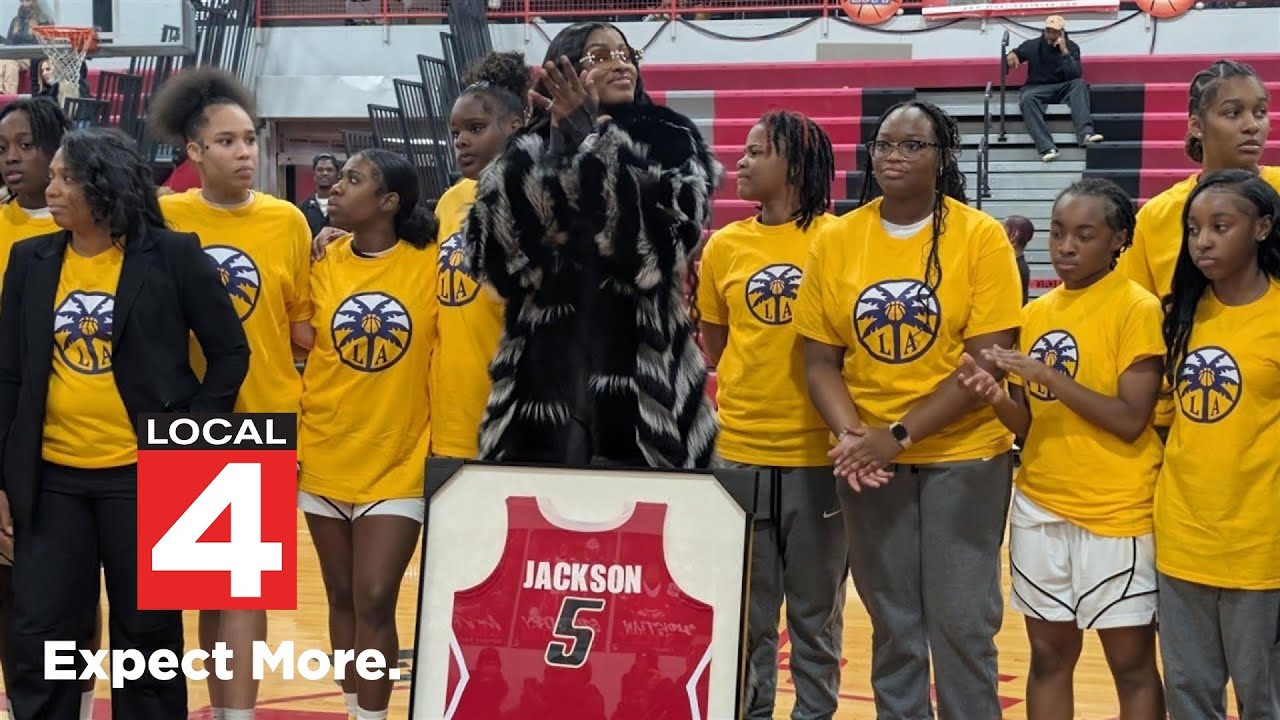 Historic night at Detroit Edison as WNBA star Rickea Jackson’s jersey is retired
