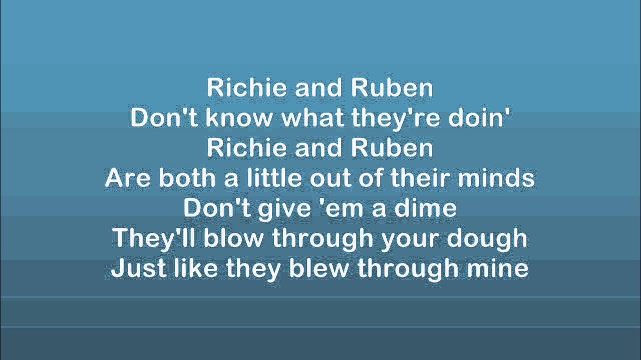 Fountains Of Wayne Richie and Ruben Lyrics HD YouTube