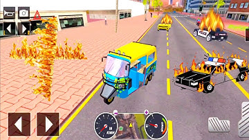 Tuk Tuk auto rickshaw driver 3D game - #151 auto rickshaw driving game - Android iOS Gameplay