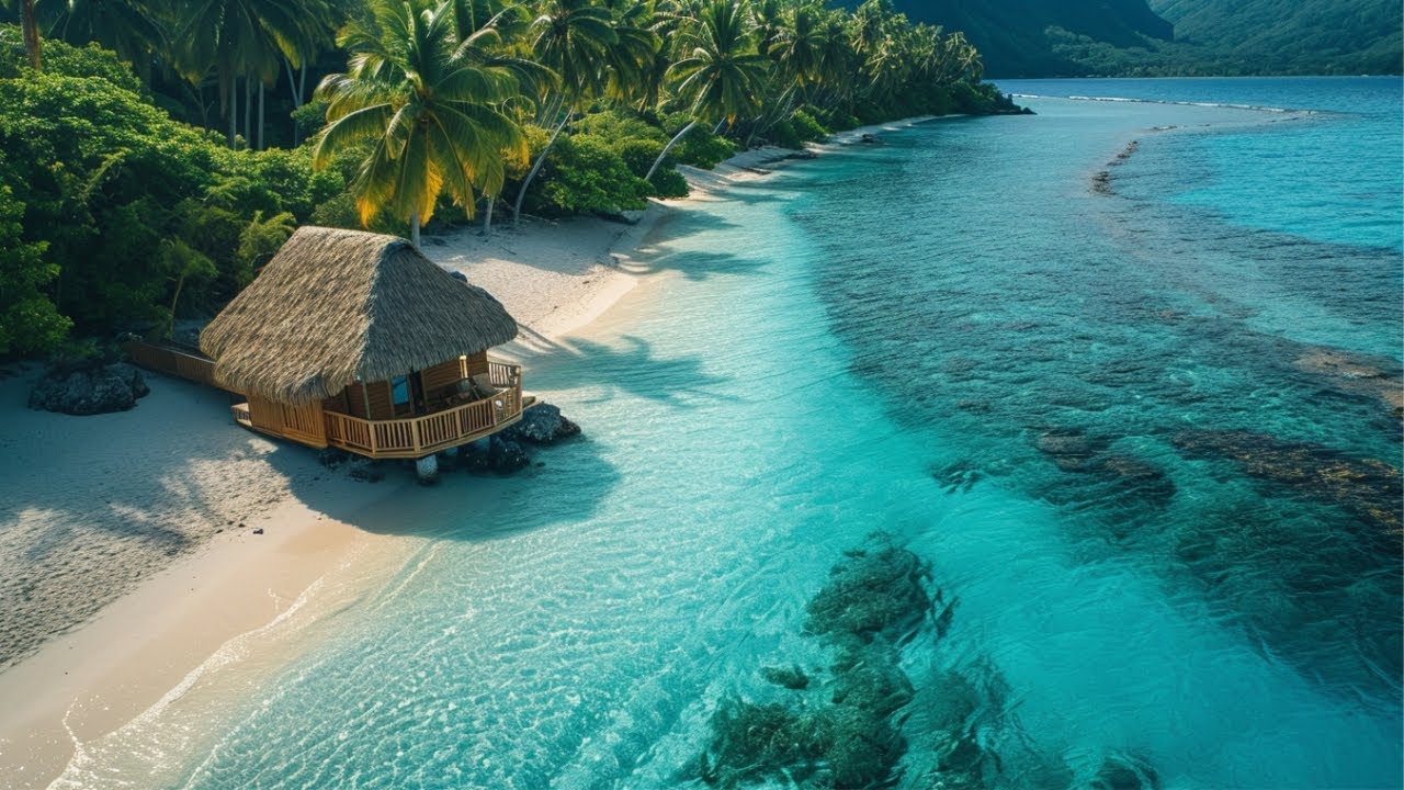 Tropical Beach Music with Beautiful Ocean Beach Views