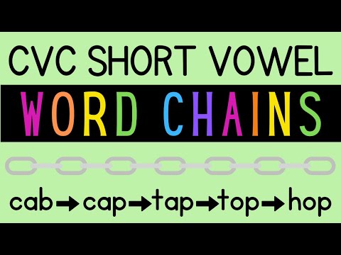 CVC Short Vowel Word Chains and Word Ladders (Growing Primary)
